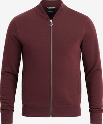 Ombre Sweatvest 'OM-SSZP-0215' in Rood: voorkant