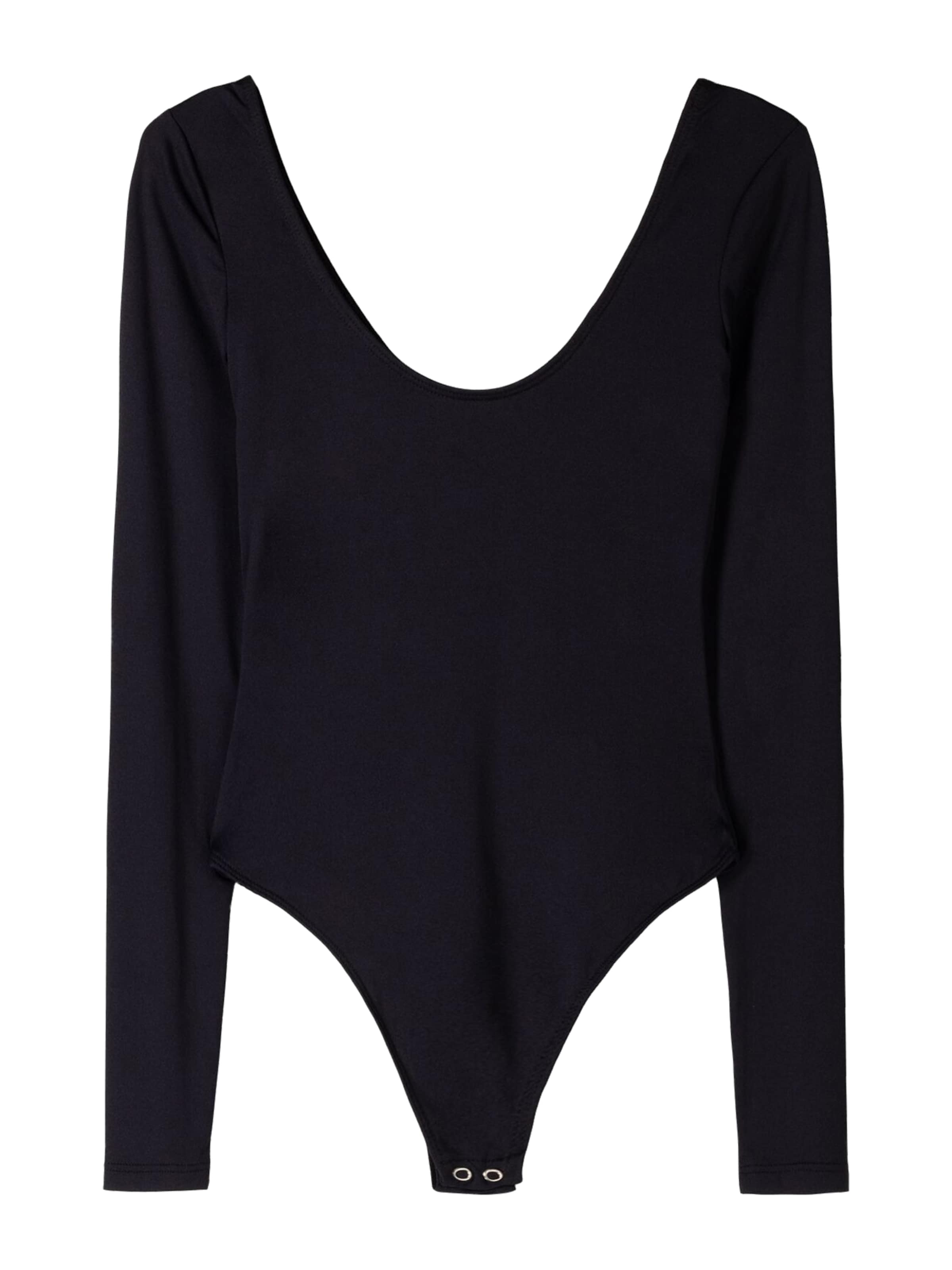 Bershka Shirt bodysuit in Black: front