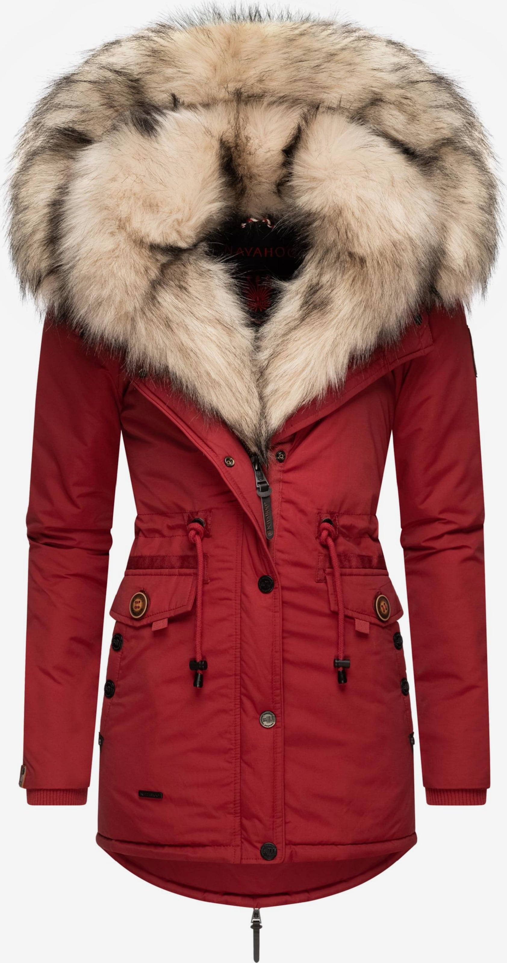 Navahoo Ã¼bergangsjacke Damen Fell Winterjacke Knielang Damen