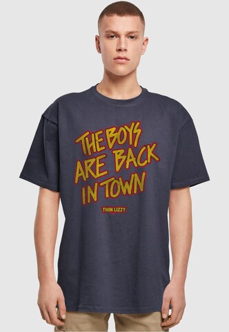 T-Shirt 'Thin Lizzy - The Boys Stacked' Merchcode en bleu : devant