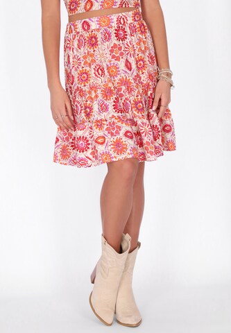 Jupe IZIA en beige : devant