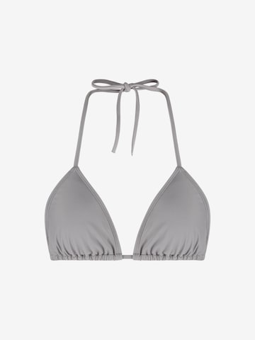 WALLIEN Triangel Bikinitop 'Triangle' in Grau: Vorderseite