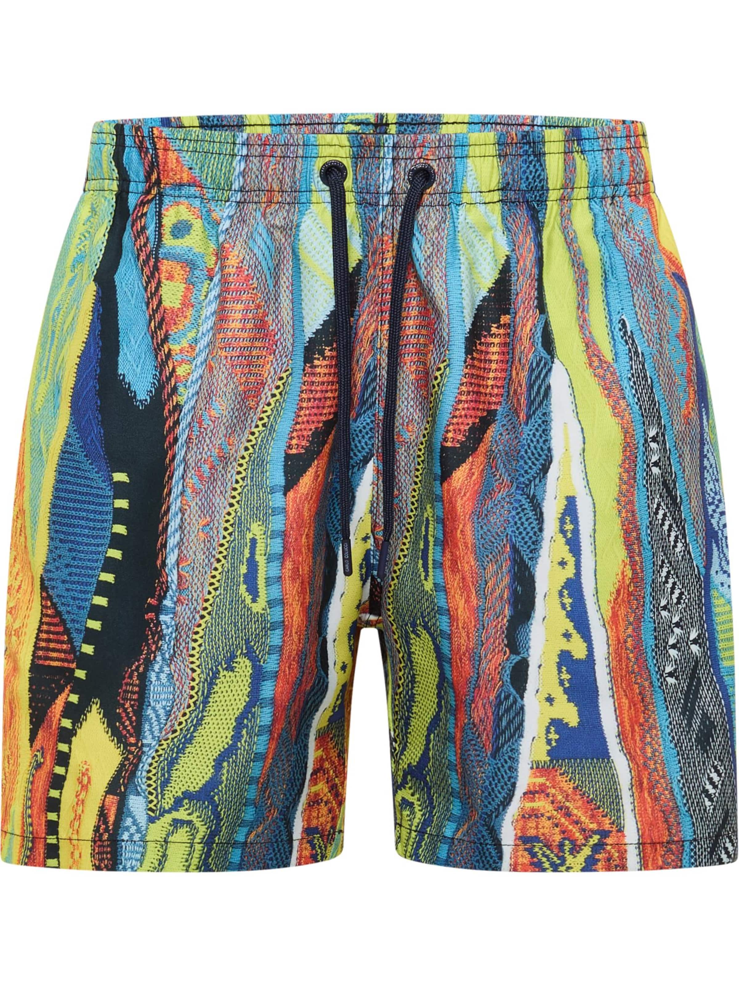 Carlo Colucci Zwemshorts 'Ehart' in Gemengde kleuren: voorkant