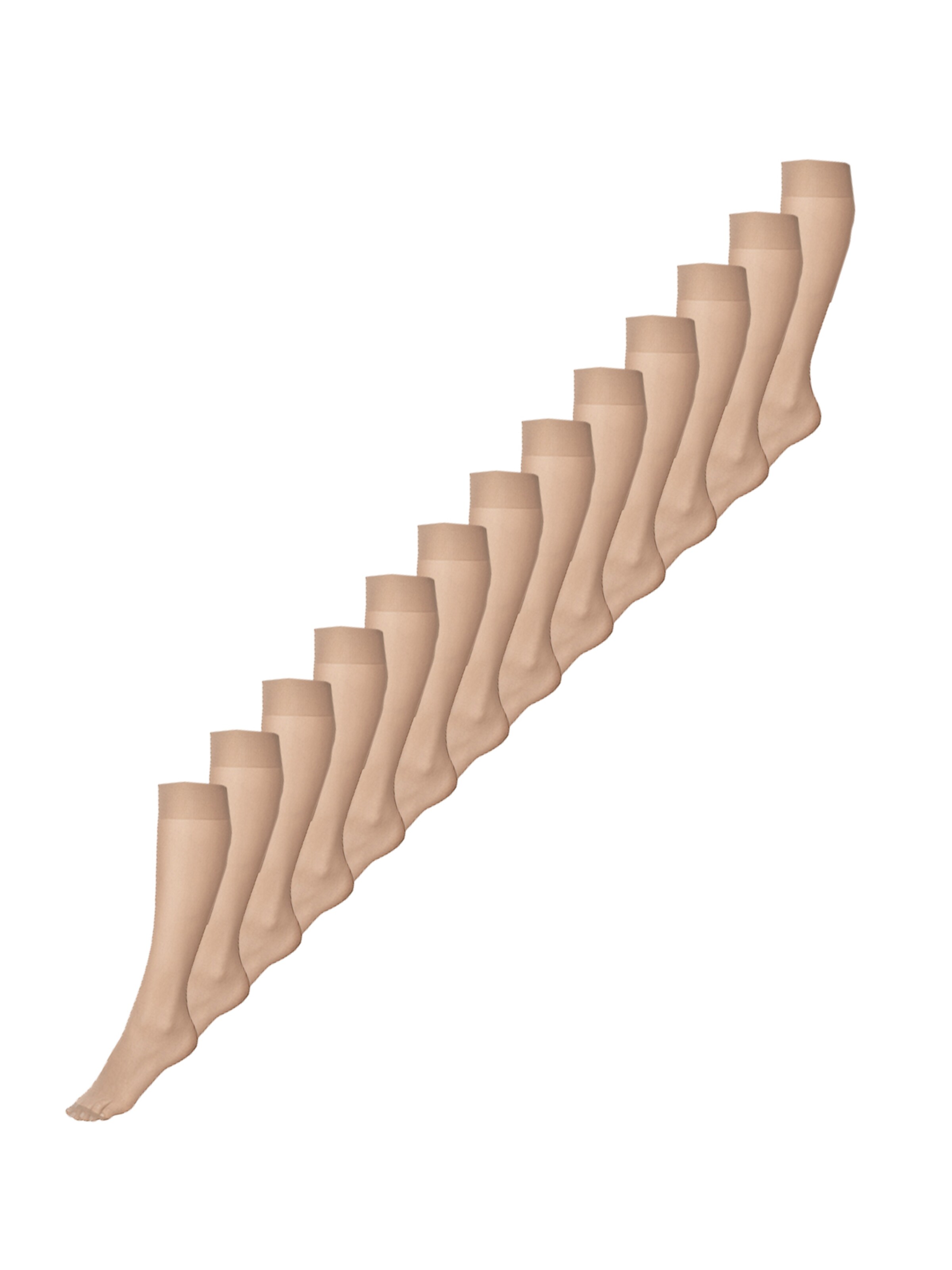 Nur Die Fine stockings in Beige: front