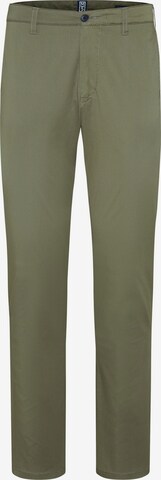 MEYER Regular Chino in Groen: voorkant