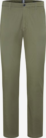 MEYER Regular Chino Pants in Green: front