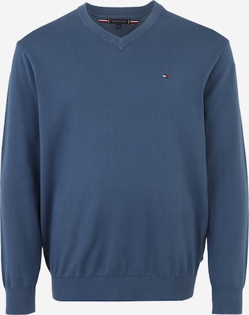 Tommy Hilfiger Big & Tall Pulover 'ESSENTIAL' | modra barva: sprednja stran