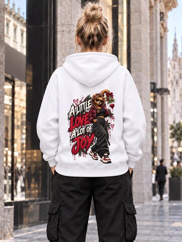 LUNØIR StudioSweater majica 'BOSS Femme Mistletoe Moments' - bijela boja