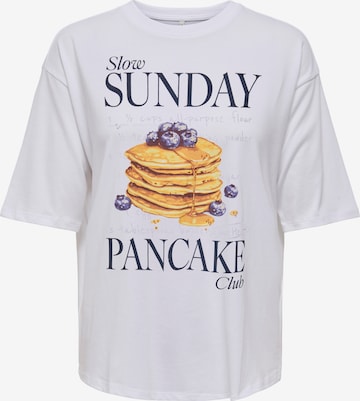 ONLY - Camiseta 'ONLSHANIA' en blanco: frente