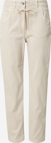 Pantalon TOM TAILOR en beige : devant