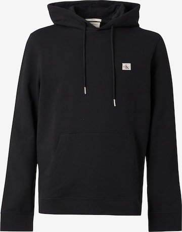 Calvin Klein Jeans Sweatshirt in Zwart: voorkant