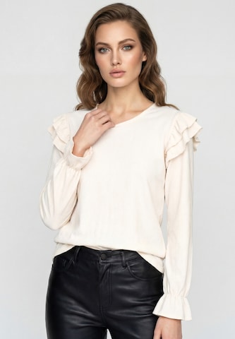 COBIE - Blusa 'Fashion Look' em bege: frente
