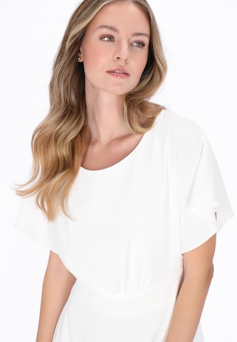 DreiMaster Klassik - Vestido de verano en blanco