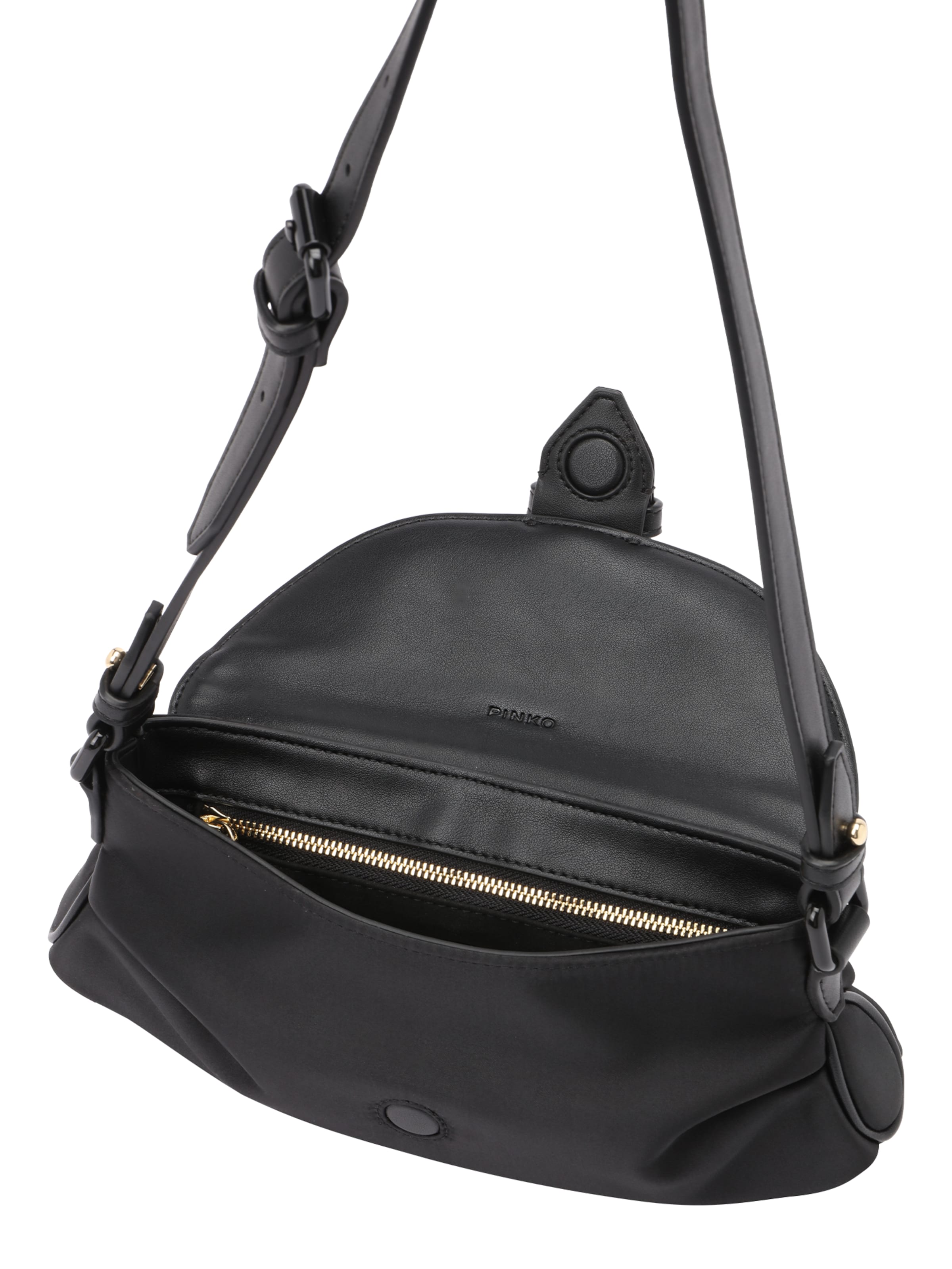 juoda PINKO Rankinė su ilgu dirželiu: viršus