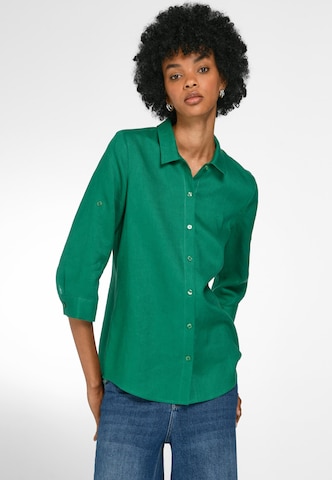 Peter Hahn Blouse in Groen: voorkant