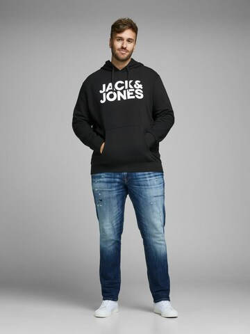 Jack & Jones Plus Μπλούζα φούτερ 'Ecorp' σε μαύρο