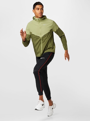 NIKE Athletic Jacket in Green