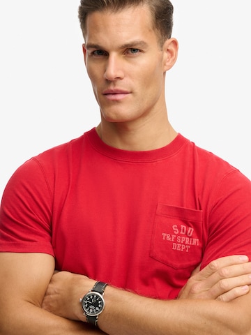 Maglietta 'VINTAGE PREP' di Superdry & Co in rosso