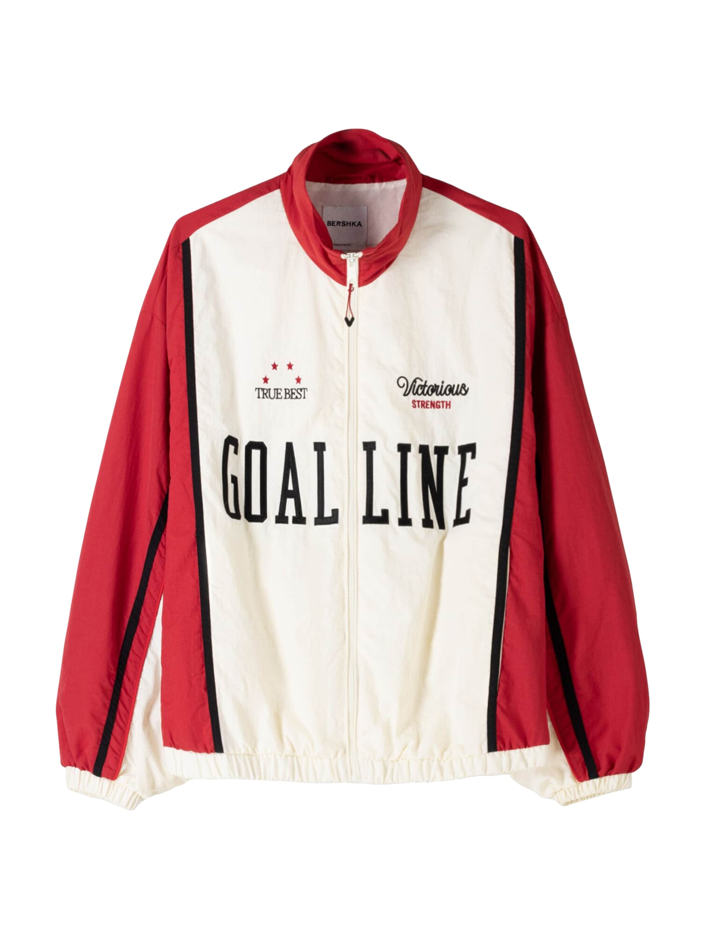 Bershka Prechodná bunda - Červená: predná strana