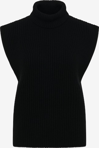 ETERNA Knitted Vest in Black: front