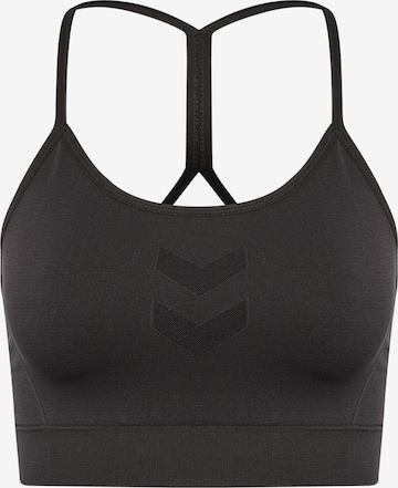 Hummel Sport-BH 'Hiit' in Grau: Vorderseite