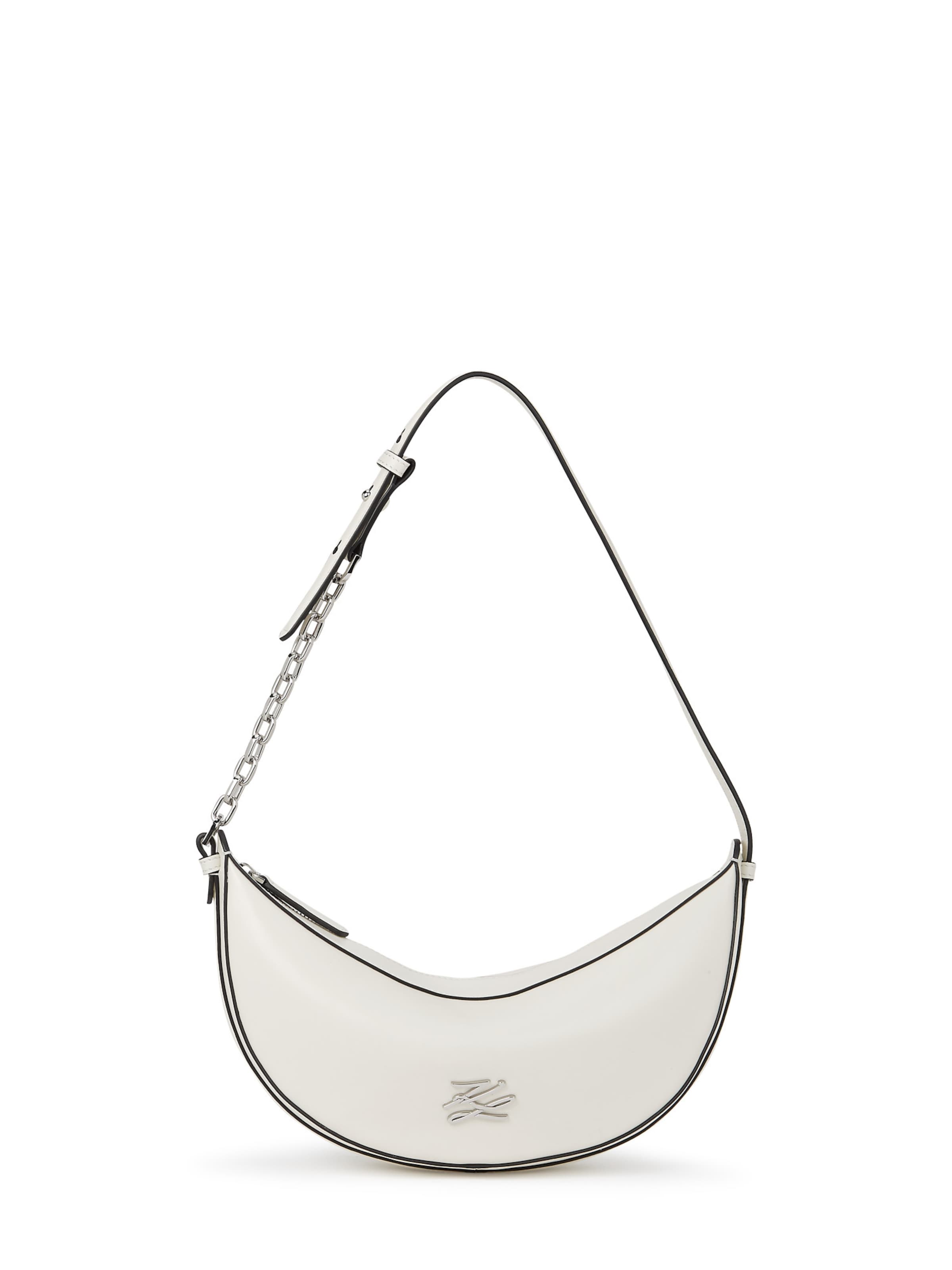 Karl Lagerfeld Чанта за през рамо 'AUTOGRAPH' в бяло: отпред