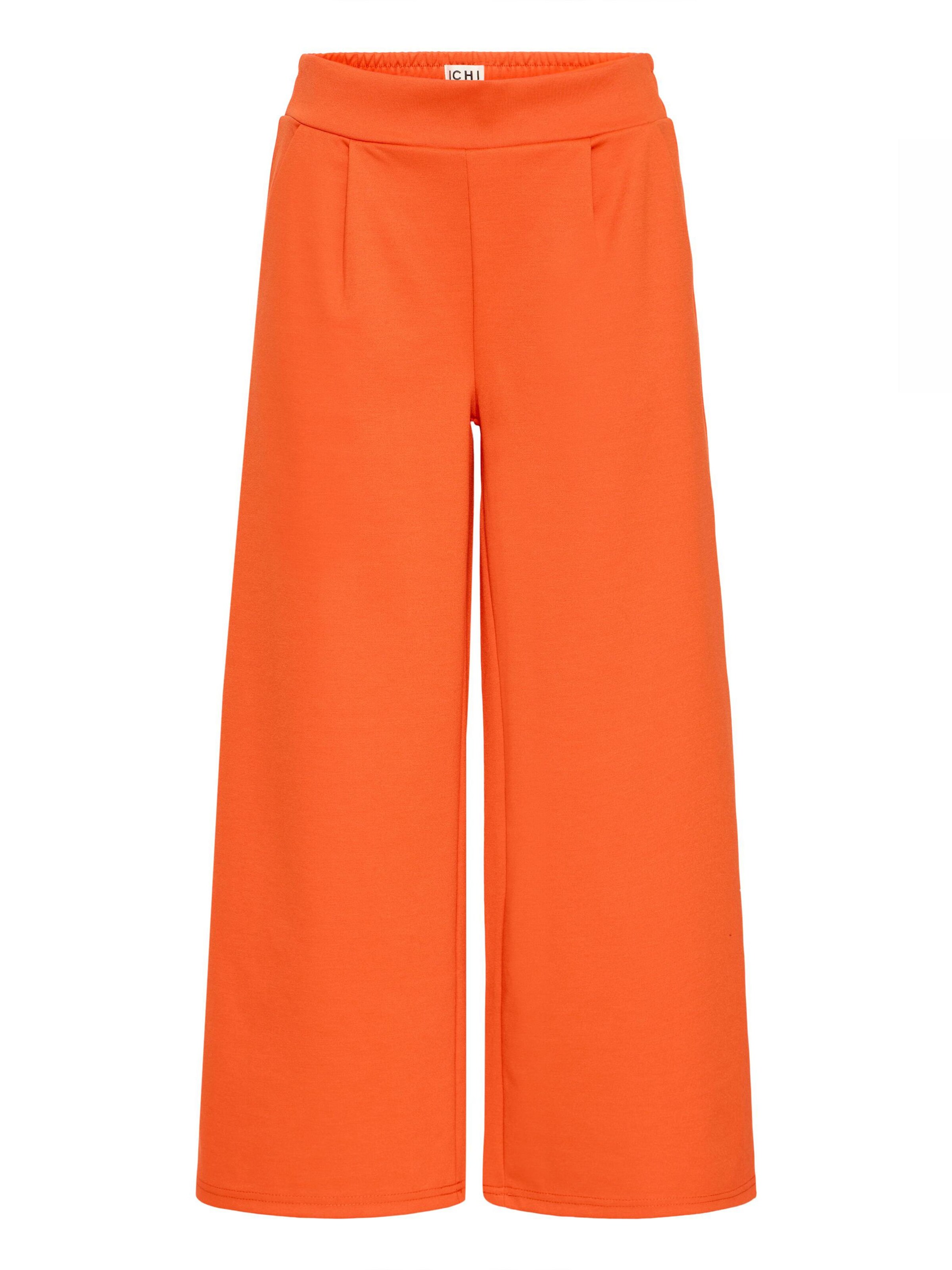 ICHI - Calças com pregas 'IHKate' em laranja: frente
