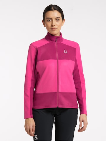 Haglöfs Athletic Fleece Jacket 'Buteo' in Pink: front