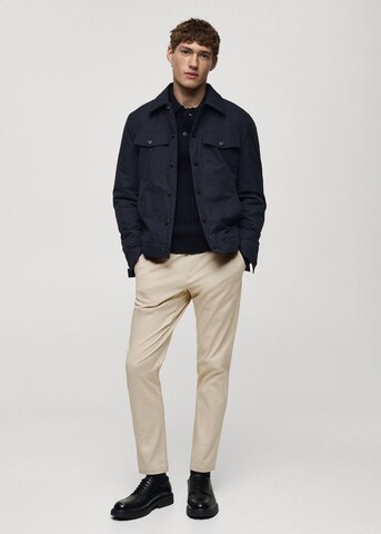 MANGO MAN Tapered Hose 'Prato' in Beige