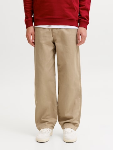 Jack & Jones Junior Loose fit Pants 'JPSTALEX JJORIGINAL' in Beige: front