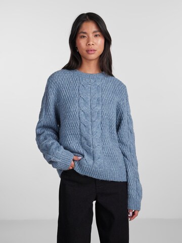 PIECES Пуловер 'Nina' в синьо: отпред