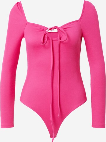 4th & Reckless Shirt Bodysuit 'MIKA' in Pink: front