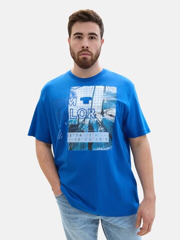 TOM TAILOR Men + T-Shirt in Blau