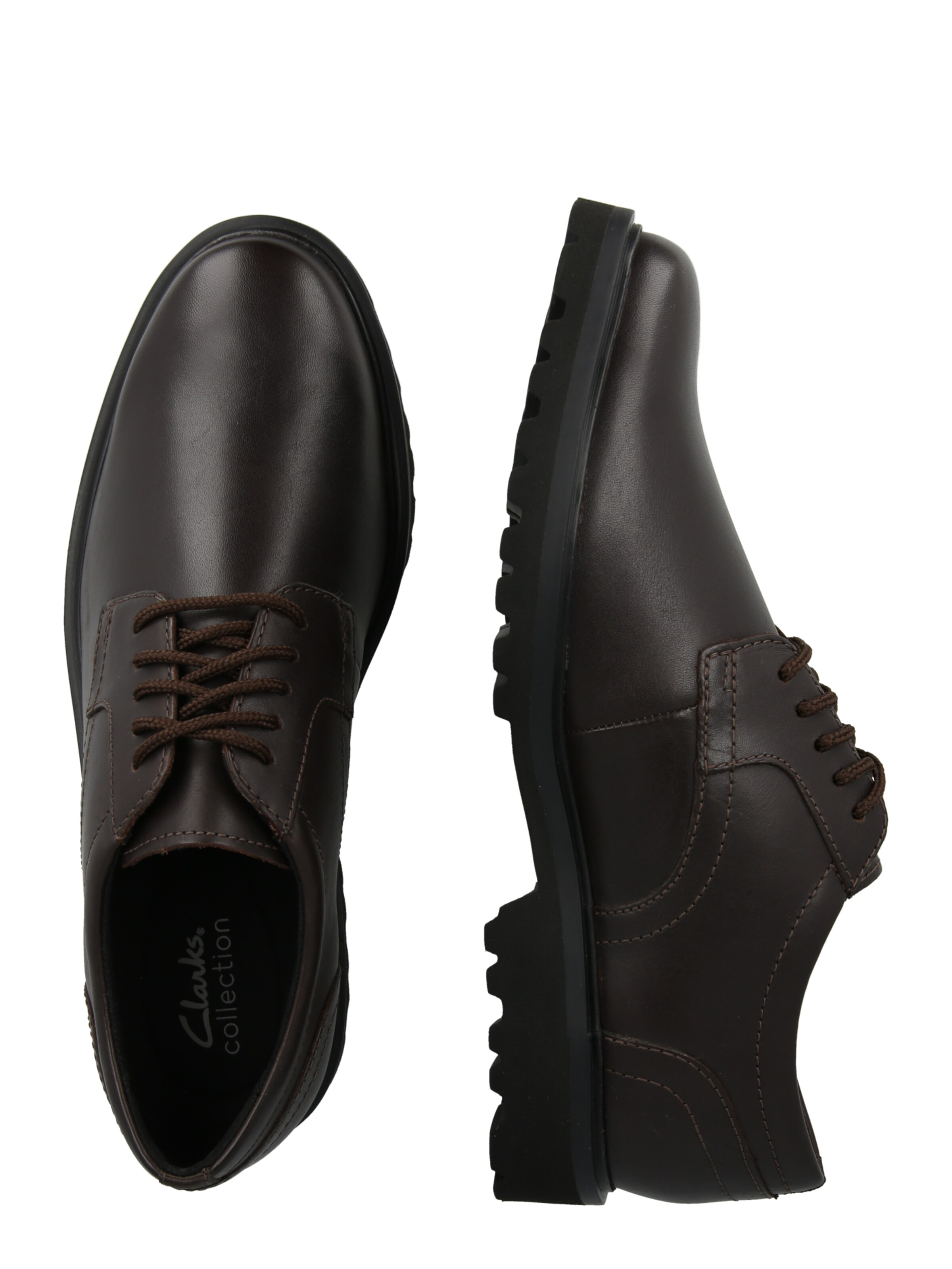 CLARKS - Sapato com atacadores 'Berwick Lace' em castanho: lateral