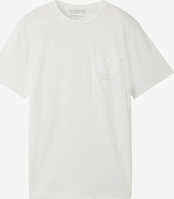 T-Shirt TOM TAILOR en blanc : devant