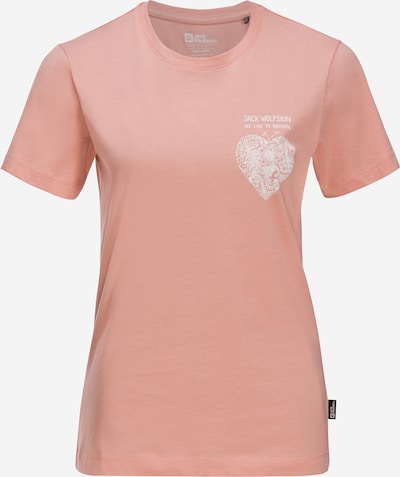 Tricou 'DISCOVER HEART' JACK WOLFSKIN pe rosé / alb, Vizualizare produs