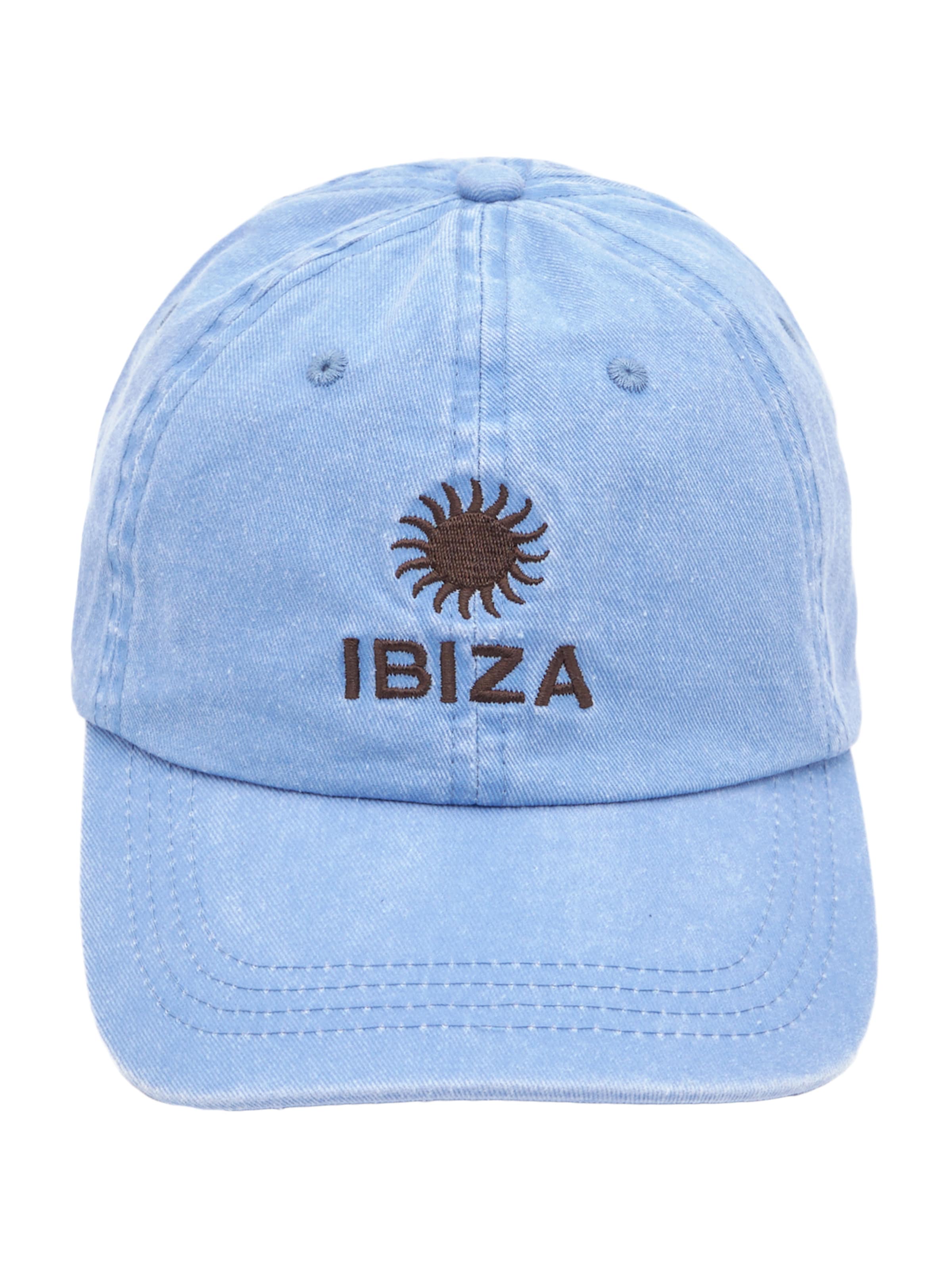 Pull&Bear Шапка с козирка в синьо: отпред