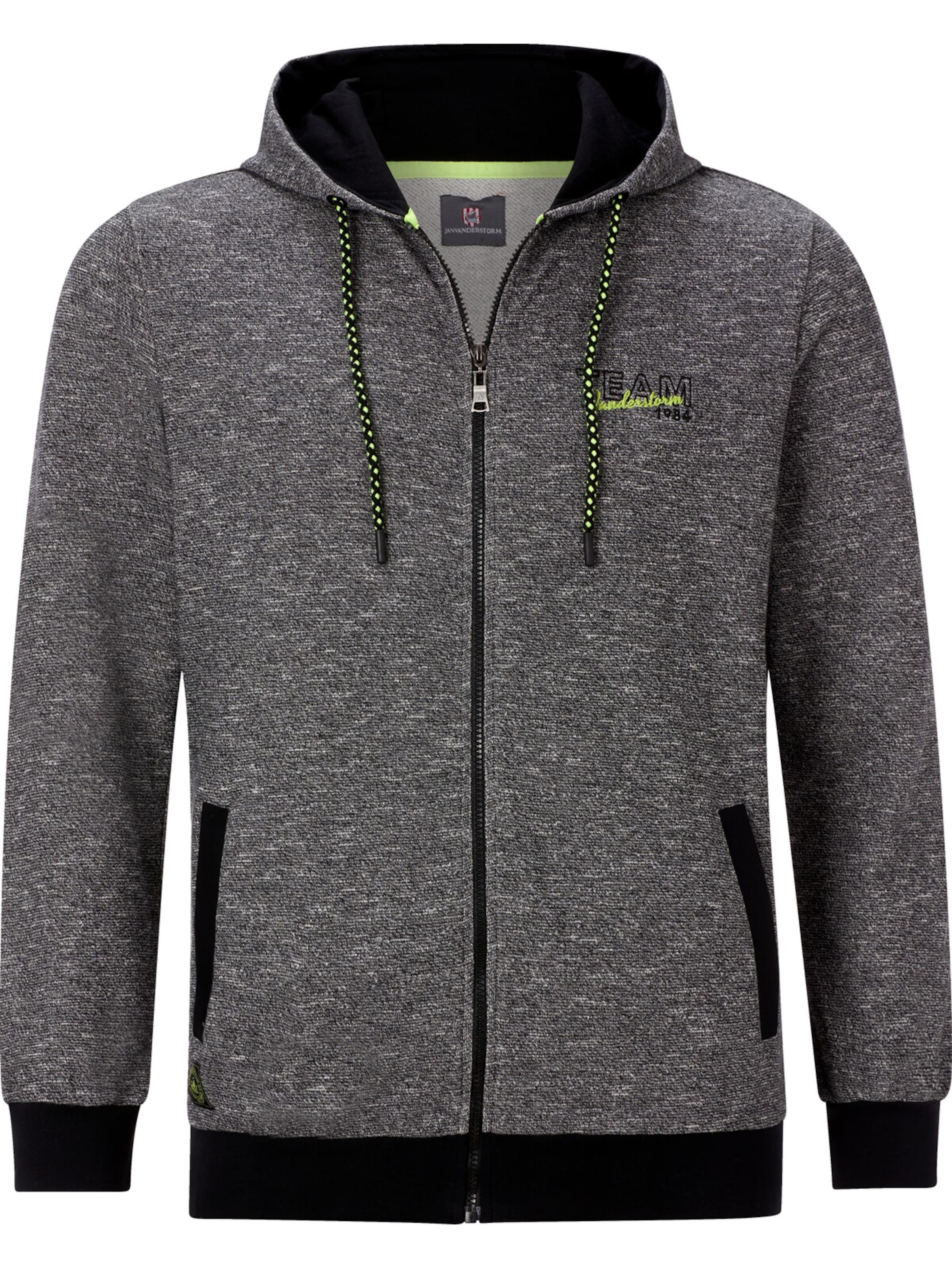 Jan Vanderstorm Zip-Up Hoodie 'Rumolt' in Black: front