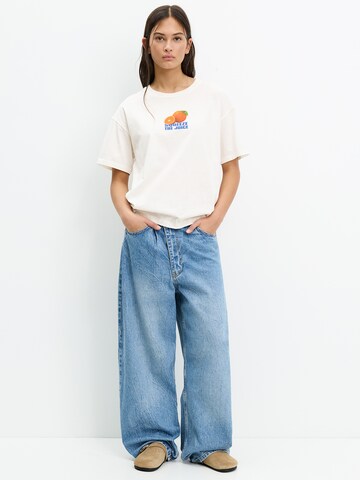 Pull&Bear Oversize tričko - Biela