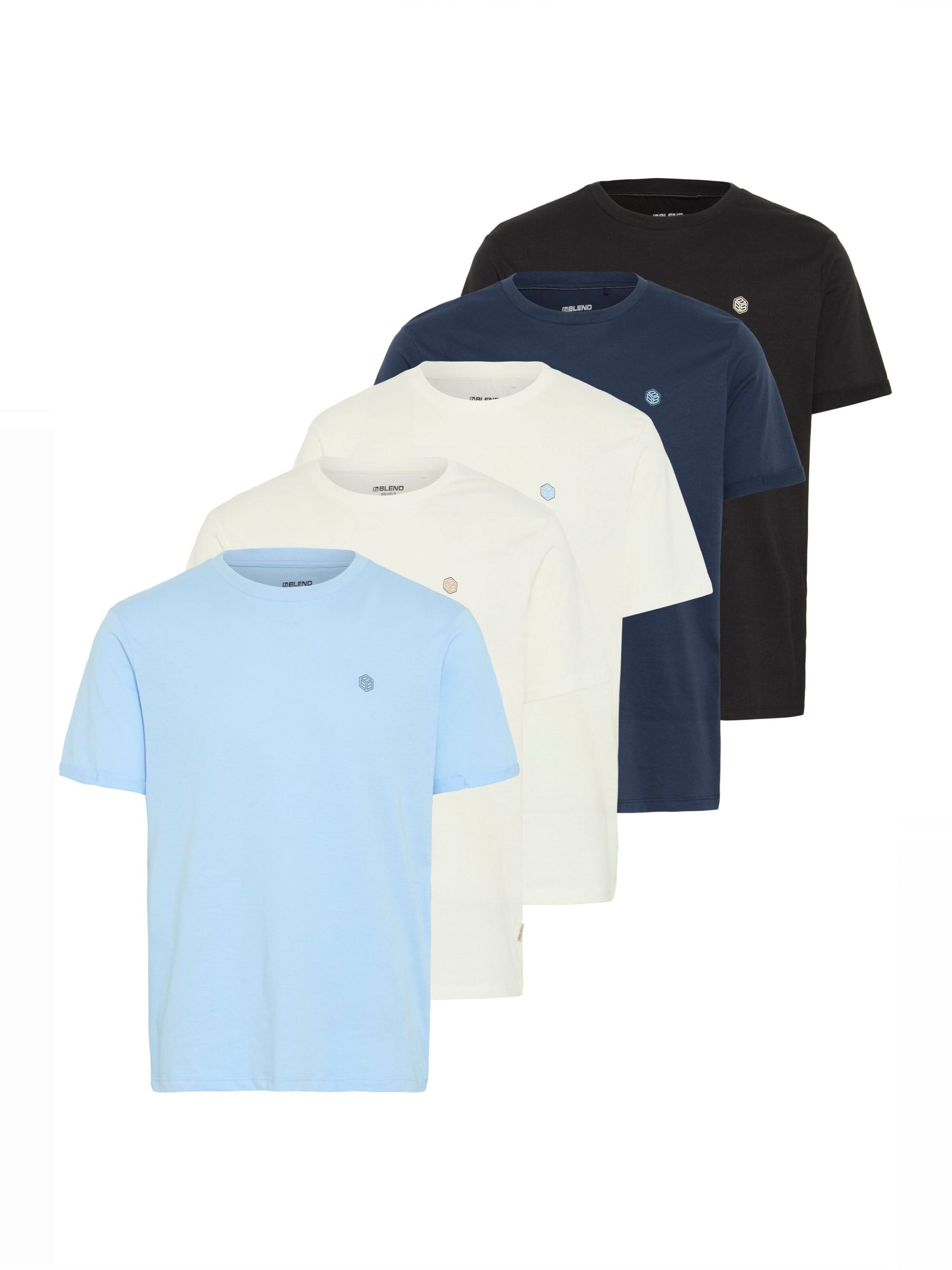 BLEND Shirt ' BHVIGT 5 pack ' in Beige: voorkant