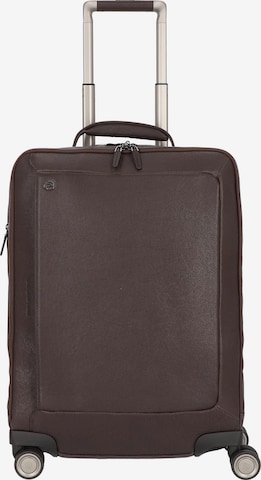 Piquadro Cart 'Black Square ' in Brown: front