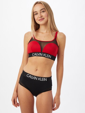 Calvin Klein Swimwear Бюстие Горнище на бански в червено