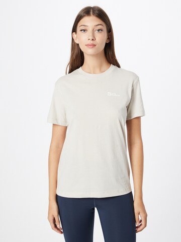 T-shirt 'Essential' JACK WOLFSKIN en blanc : devant