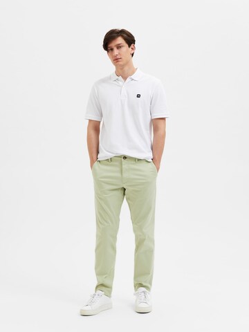 SELECTED HOMME Slim fit Chino Pants 'Miles Flex' in Green