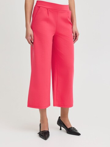 ICHI - Pierna ancha Pantalón plisado 'Kate' en rosa: frente