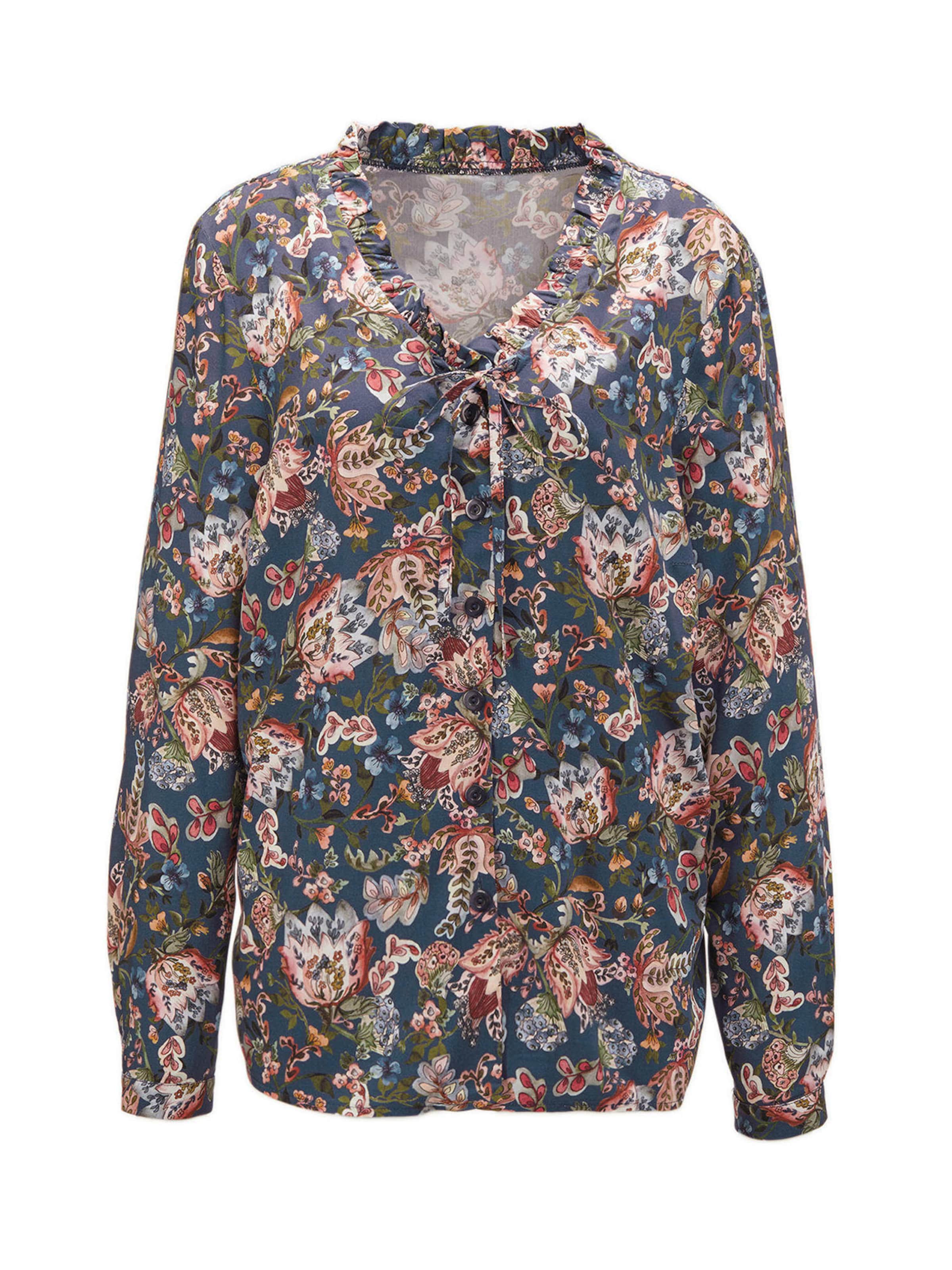 Goldner Bluse in Blau: Vorderseite