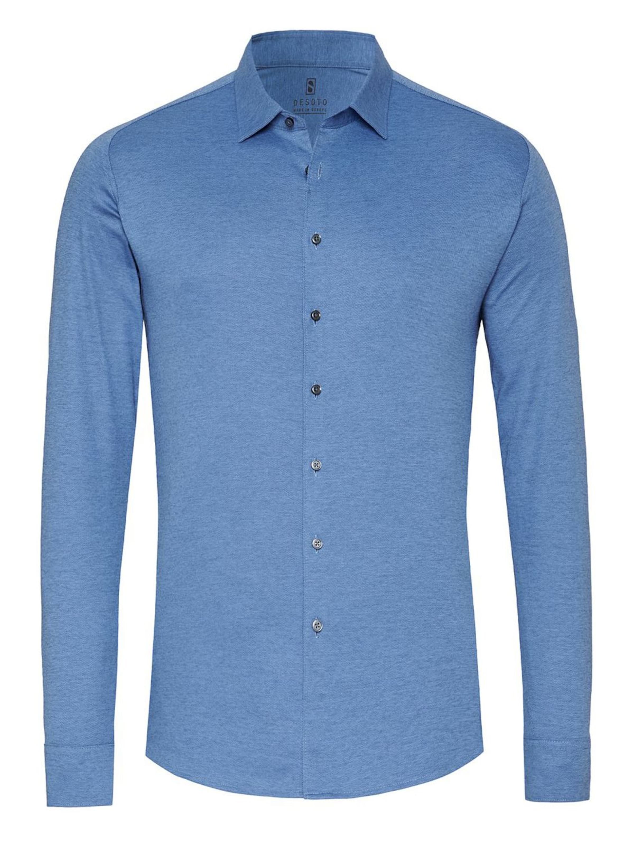 DESOTO Button Up Shirt 'Modern Kent' in Blue: front