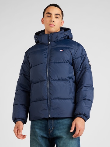 Tommy Jeans Winter Jacket 'ESSENTIAL' in Blue: front