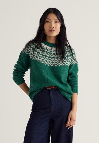 Seasalt Cornwall Sweater 'Port Kinnis' in Green: front