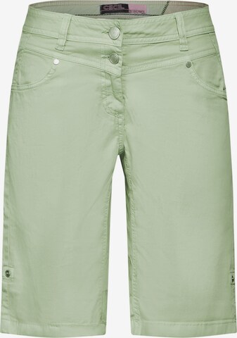 Regular Pantalon 'New York' CECIL en vert : devant